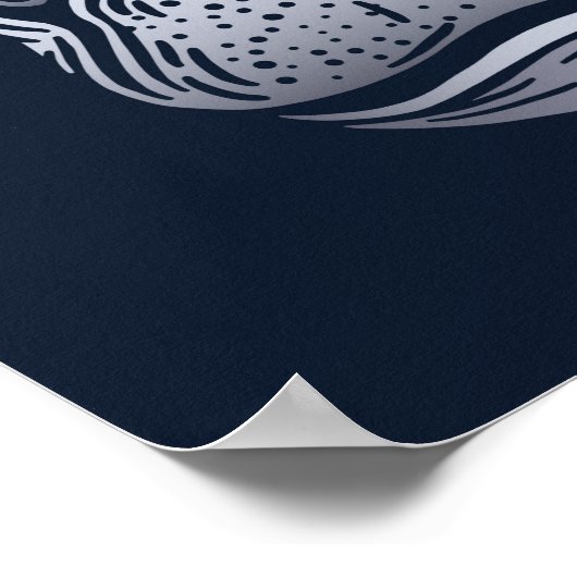 Poster Hippopotamus imprimé africain | Art audacieux Hipp (Coin)