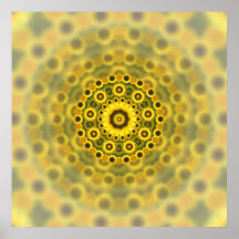 Hippy Sunflower Fractal Mandala Motif