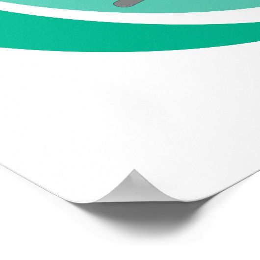 Poster Hipster Bear Riding a Skateboard (Coin)