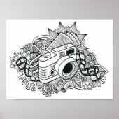 Poster Hipster Camera Doodle 2 (Devant)