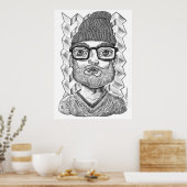 Poster Hipster Carl (Cuisine)