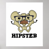 Poster Hipster Funny Hip Bone Anatomie Pun (Devant)