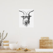 Poster Hipster goat (Cuisine)