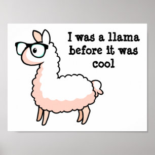 Poster Hipster Llama