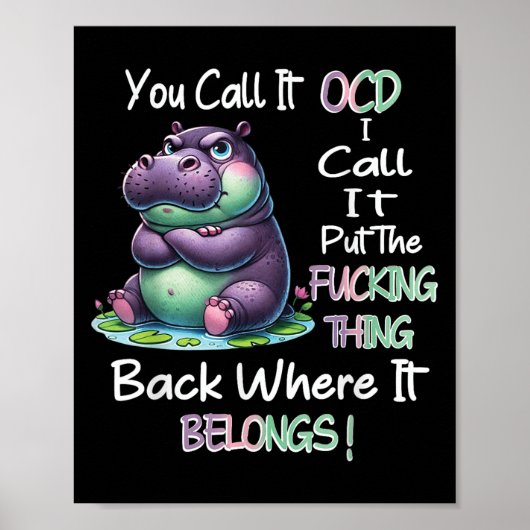 Poster Hipyou Appelle Ça Ocd Je L'Appelle Mettre La Chose (Devant)