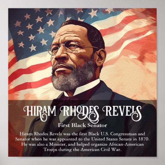Poster Hiram Rhodes Reveilles Le Mois de l'Histoire Noire (Devant)