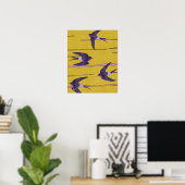 Poster Hirondelles (Bureau à domicile)