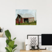 Poster Hirondelles De Grange Sur La Ligne (Bureau à domicile)