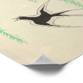 Poster Hirondelles printanières sur les saules Oiseaux ja (Coin)