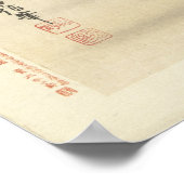 Poster hirondelles sur l'aile, peinture japonaise antique (Coin)