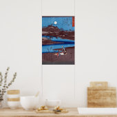 Poster Hiroshige - Bois des rivières Six Tamagawa (Cuisine)