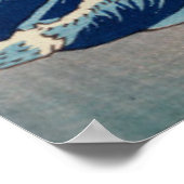 Poster Hiroshige : La côte de Hota dans la province d'Awa (Coin)