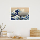 Poster Hiroshige - La Grande Vague De Kanagawa (Cuisine)