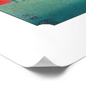 Poster Hiroshige Ōtsuki Plaine dans la province de Kai (Coin)