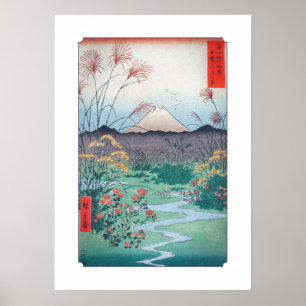 Poster Hiroshige Ōtsuki Plaine dans la province de Kai