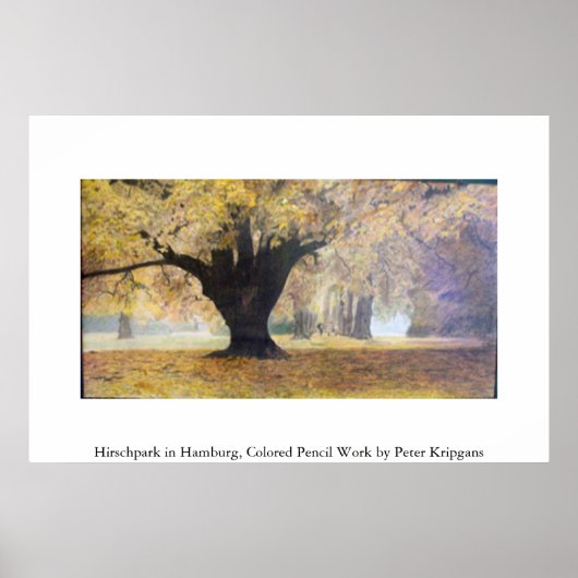 Poster Hirschpark à Hambourg (Devant)