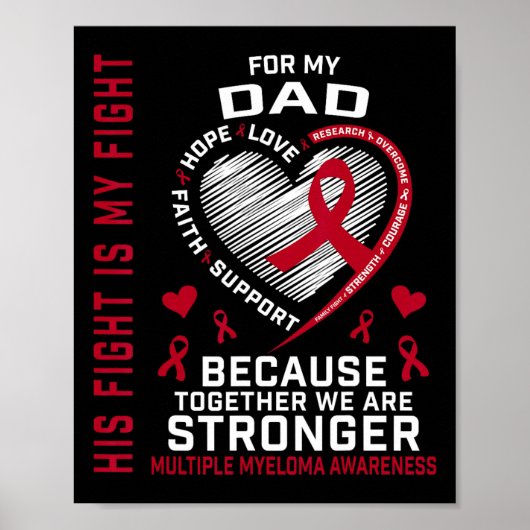 Poster His Fight Is My Fight Dad Multiple Myeloma Awarene (Devant)