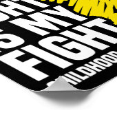 Poster His Fight Is My Fight Ribbon Childhood Cancer Awar (Coin)