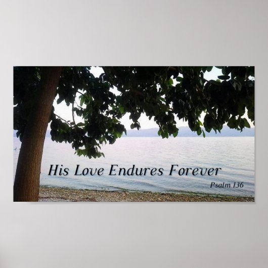 Poster His Love Endures Forever Psalm 136 (Devant)