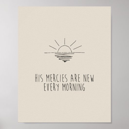 Poster His Mercies Are New Every Morning (Devant)