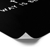 Poster His Way Is Better Minimal Christian Cross, Bible V (Coin)