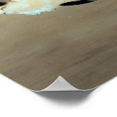 Poster Hishida Shunso Chat et fleurs de prunes (Coin)