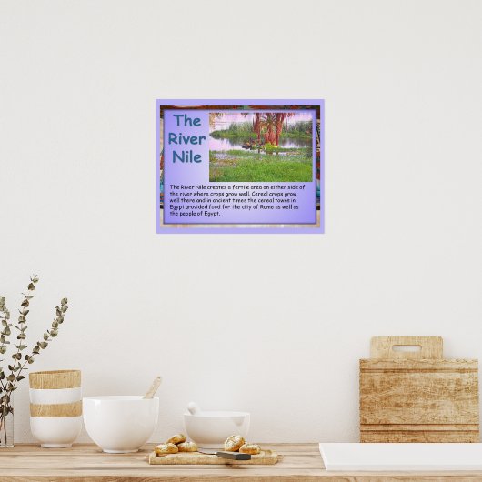 Poster Histoire, Ancien Nil du fleuve Egypte (Cuisine)