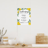 Poster histoire d'amour timeline citrons mariages signe d (Cuisine)