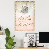 Poster Histoire de conte de fées Princesse Château Paille (Bureau à domicile)