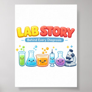 Poster Histoire de laboratoire derrière chaque diagnostic
