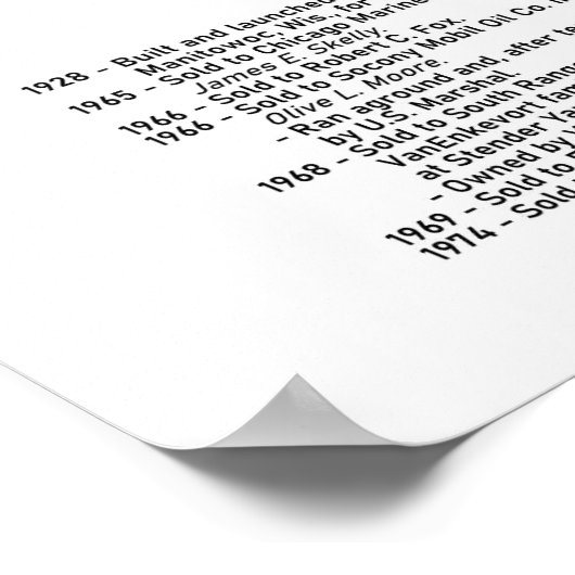 Poster Histoire de l'Olivier des Grands Lacs L. Moore (Coin)