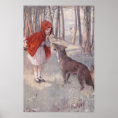 Poster Histoire de Petit Chaperon Rouge vintage (Devant)