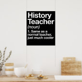 Poster Histoire Définition de l'enseignant Retour école P (Cuisine)