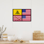 Poster Histoire Des Drapeaux Des États-Unis (Cuisine)