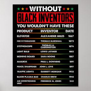 Poster Histoire des inventeurs noirs oubliés Histoire des