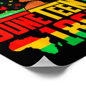 Poster Histoire des Noirs Juneteenth est mon jour de l'in (Coin)