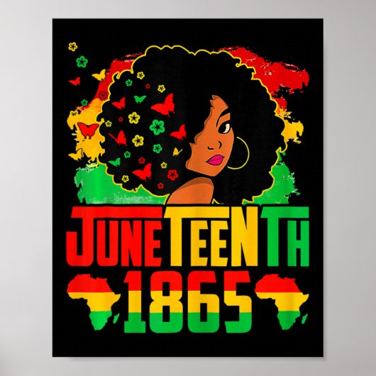 Poster Histoire des Noirs Juneteenth est mon jour de l'in (Devant)