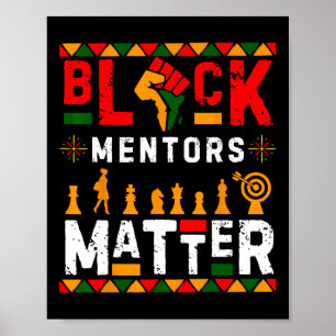 Poster Histoire des Noirs Mois Mentors Problème Amérique 