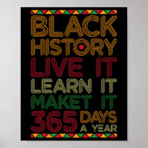 Poster Histoire des Noirs Vive Apprendre Faire 365 Jours