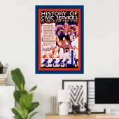Poster Histoire des services civiques ~ NY~ Fire ~2 ~ Vin (Bureau à domicile)