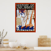 Poster Histoire des services civiques ~ NY~ Fire ~ 4 ~ Vi (Cuisine)