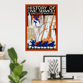Poster Histoire des services civiques ~ NY~ Fire ~ 4 ~ Vi (Bureau à domicile)