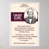 Poster Histoire des sourds. Laurent Clerc. (ASL) (Devant)
