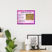 Poster Histoire, Egypte ancienne, écriture égyptienne (Bureau à domicile)