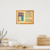 Poster Histoire, Egypte ancienne, passeport égyptien (Cuisine)