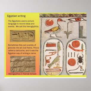 Poster Histoire, Egypte ancienne, pictogrammes égyptiens