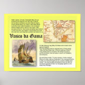 Poster Histoire, Explorateurs, Vasco da Gama (Devant)