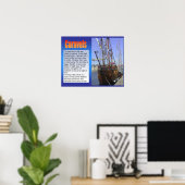 Poster Histoire, Exploration, Caravelles, Voilier (Bureau à domicile)