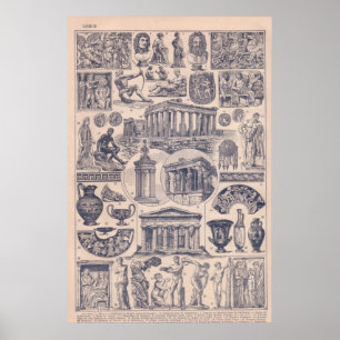 Poster Histoire, Grèce Antique,
