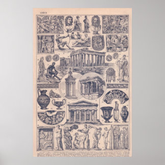 Poster Histoire, Grèce Antique,